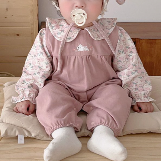 Flower Rabbit Blouse and Bodysuit Set