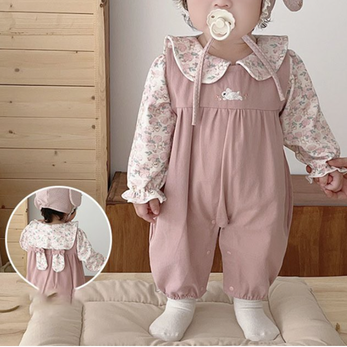 Flower Rabbit Blouse and Bodysuit Set