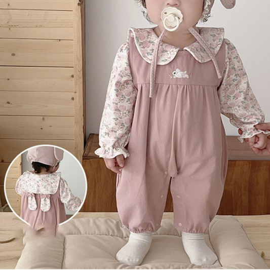 Flower Rabbit Blouse and Bodysuit Set