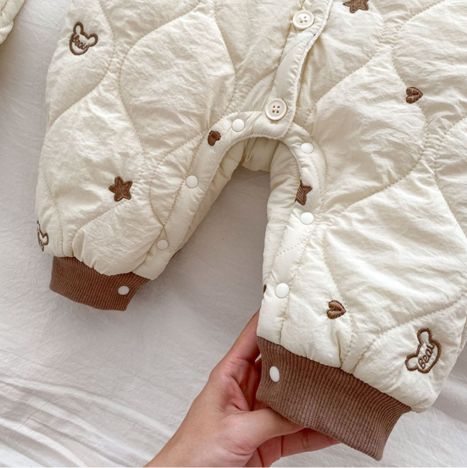 Starry Bear Padded Overalls or Hooded Jumpsuit