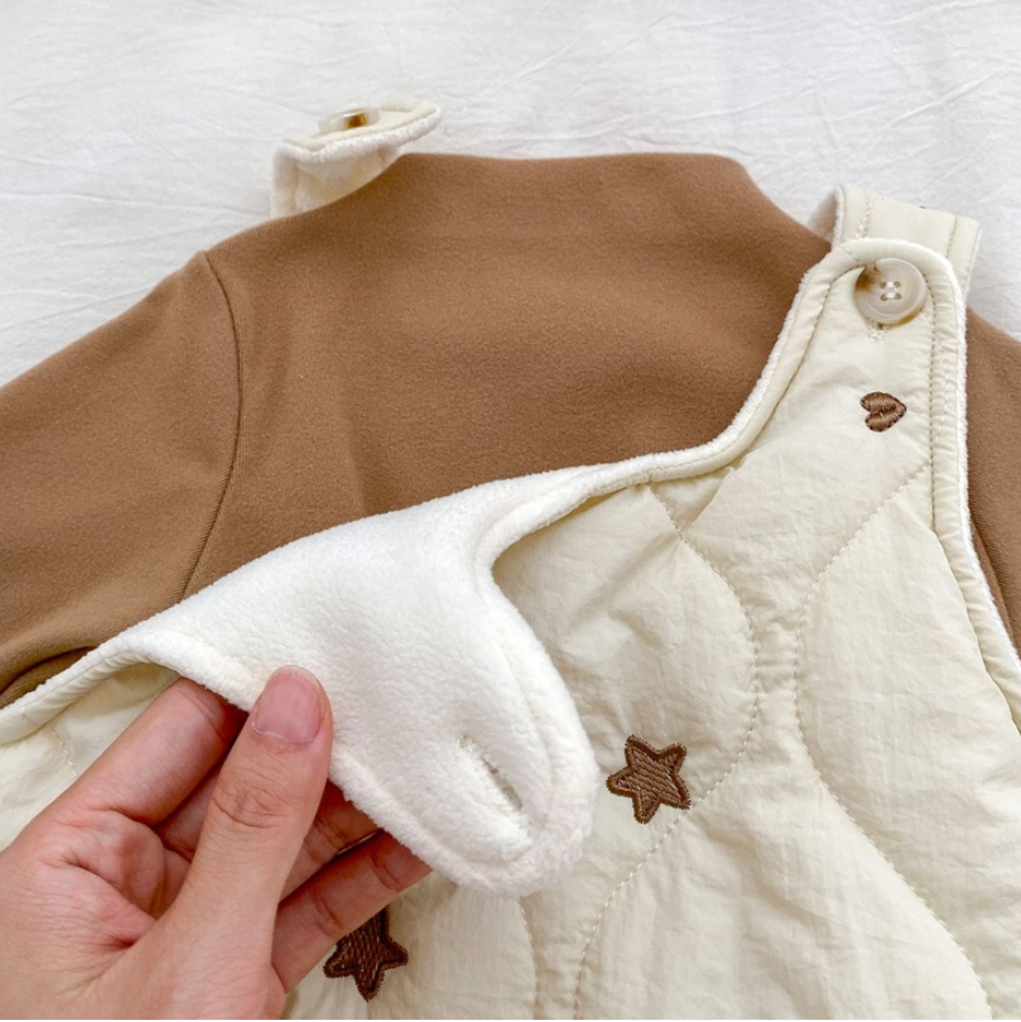 Starry Bear Padded Overalls or Hooded Jumpsuit