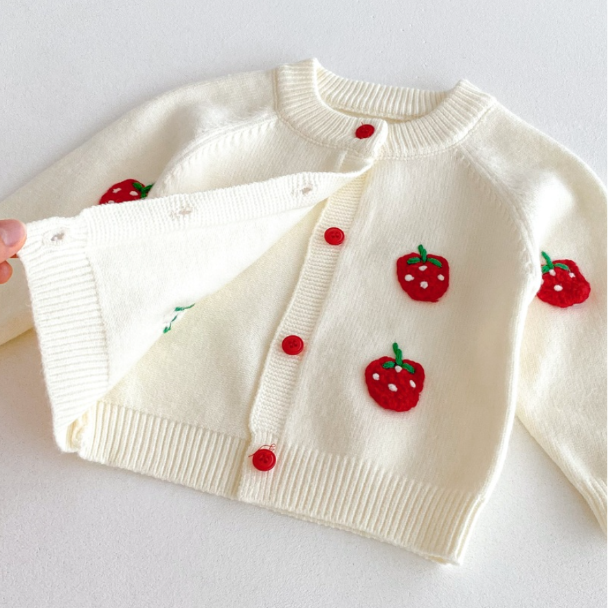 Sweet Berry Knit Cardigan and Pants Set