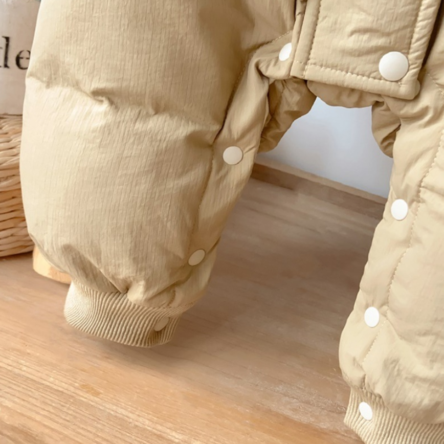 Dear Brown Padded Cone Hood Bodysuit