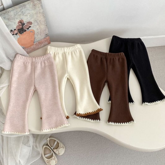 Lily Honey Brushed Flared Leggings (Baby/Toddler/Kids)