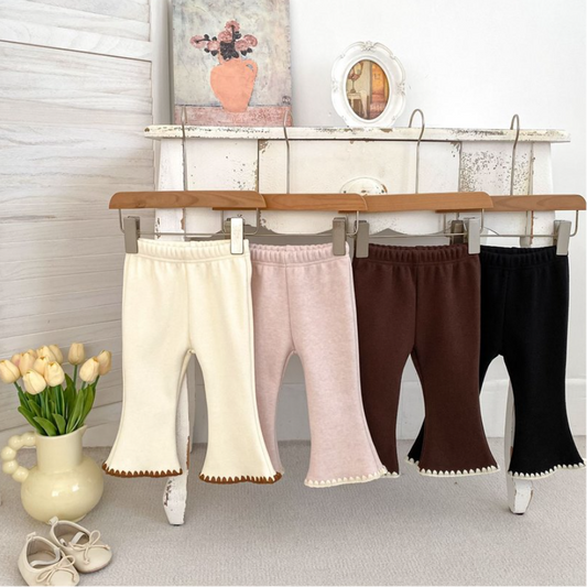 Lily Honey Brushed Flared Leggings (Baby/Toddler/Kids)