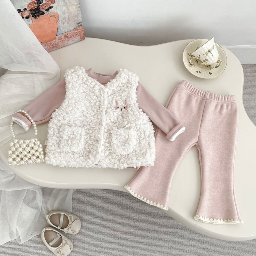 Lily Honey Brushed Flared Leggings (Baby/Toddler/Kids)
