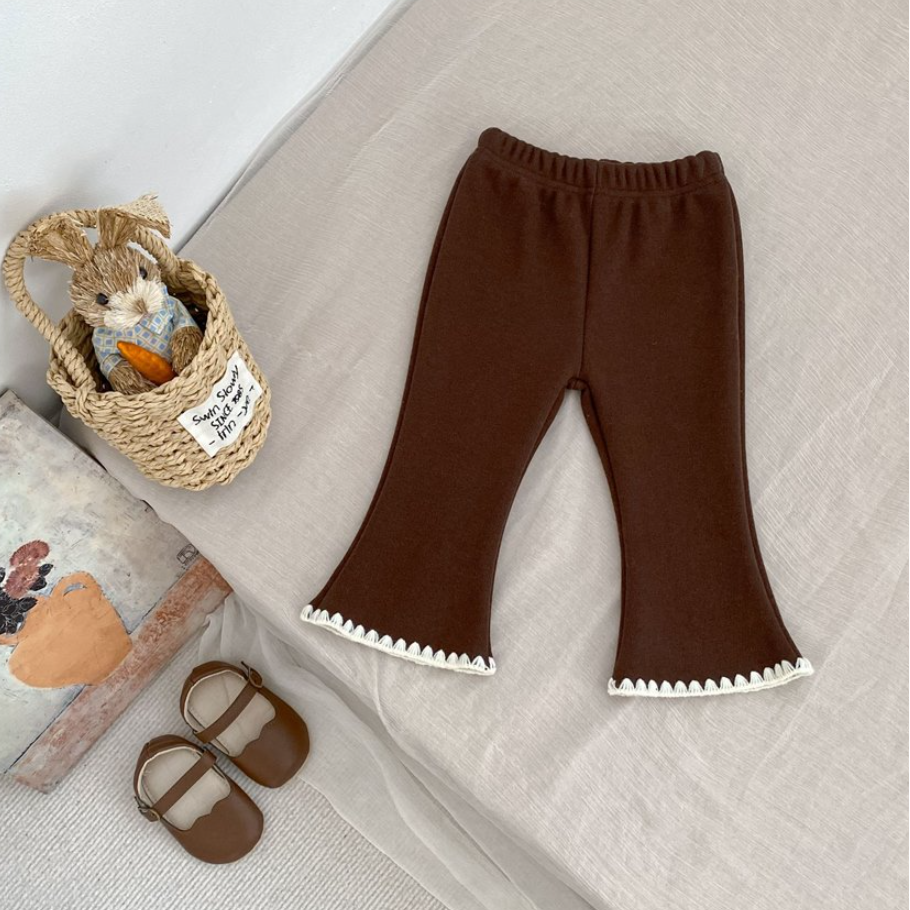 Lily Honey Brushed Flared Leggings (Baby/Toddler/Kids)