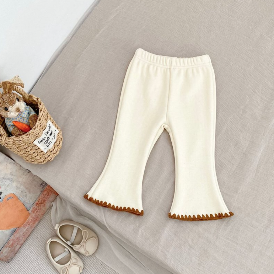 Lily Honey Brushed Flared Leggings (Baby/Toddler/Kids)