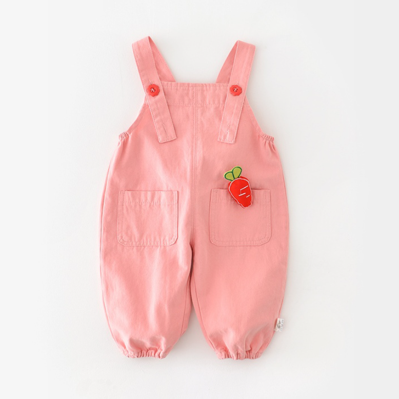 Strawberry Pink Rabbit Suspender Overalls (Baby/Toddler)