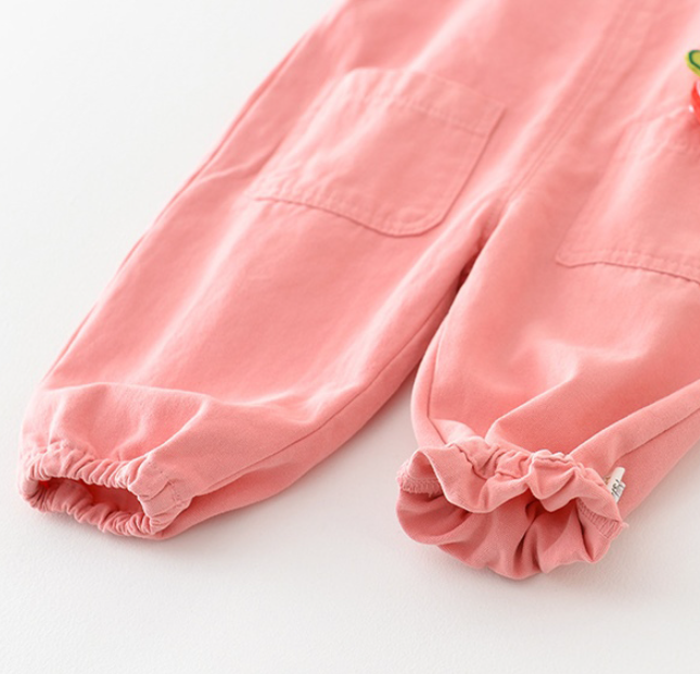 Strawberry Pink Rabbit Suspender Overalls (Baby/Toddler)