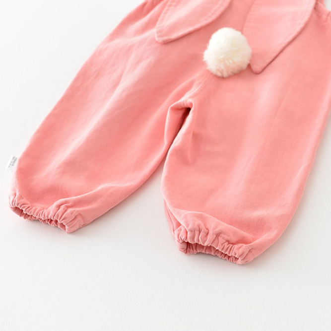 Strawberry Pink Rabbit Suspender Overalls (Baby/Toddler)