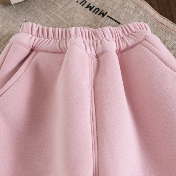 Cozy Rabbit Knee Patch Fleece Pants (Kids/Toddler)