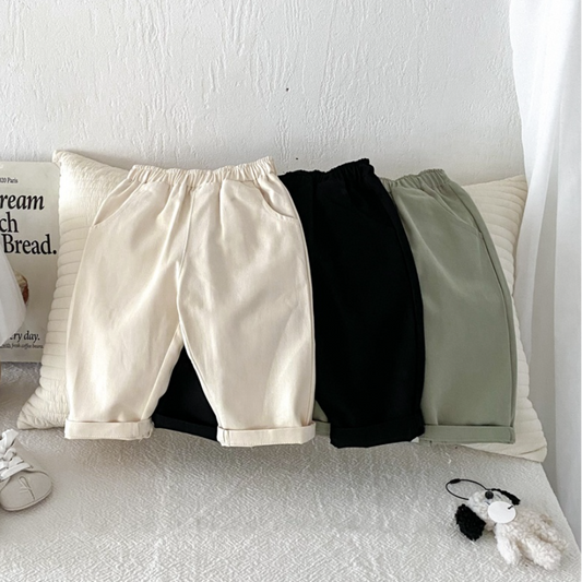 Everyday Cotton Tapered Pants (Baby/Toddler/Kids)
