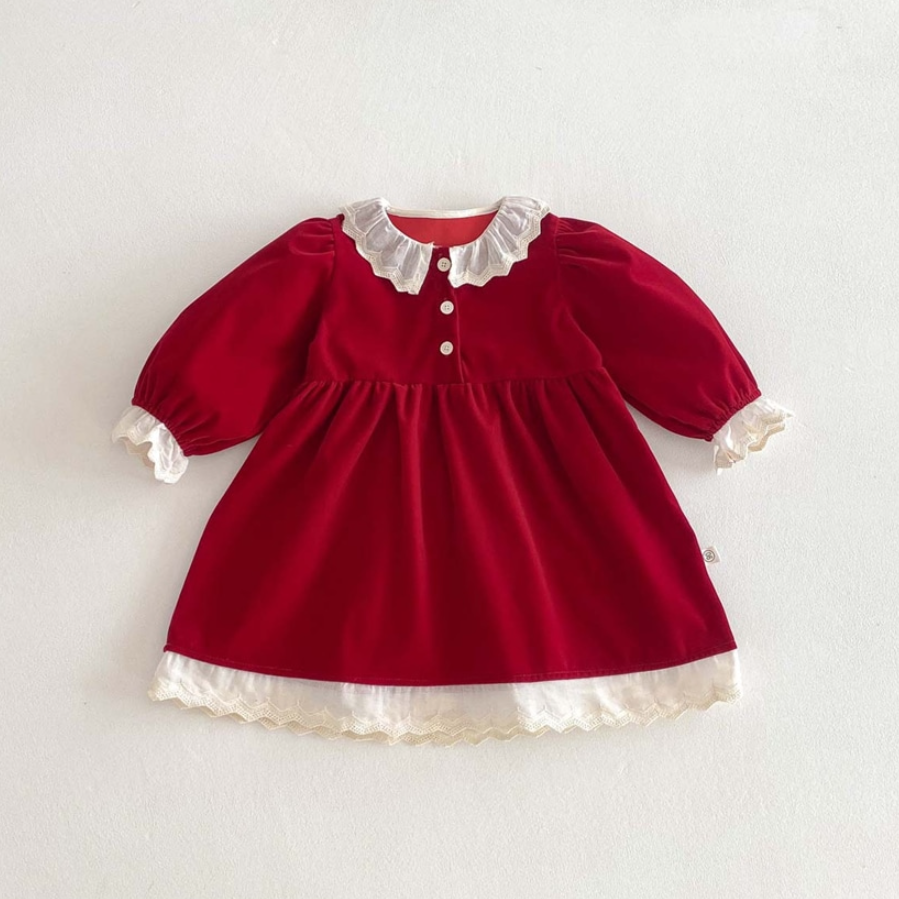 Elegant Ruby Lace Romper & Dress