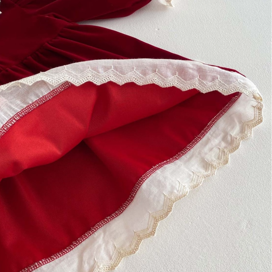 Elegant Ruby Lace Romper & Dress