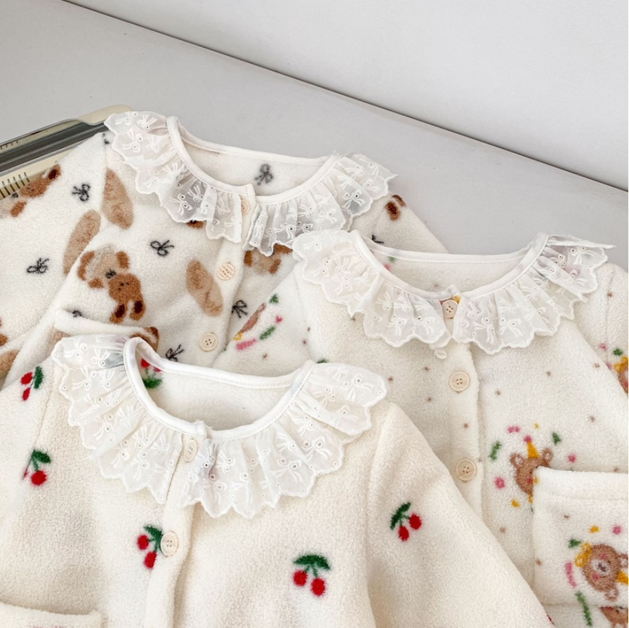 Fleece Button-Up Pajama Set (Baby/Toddler/Kids)