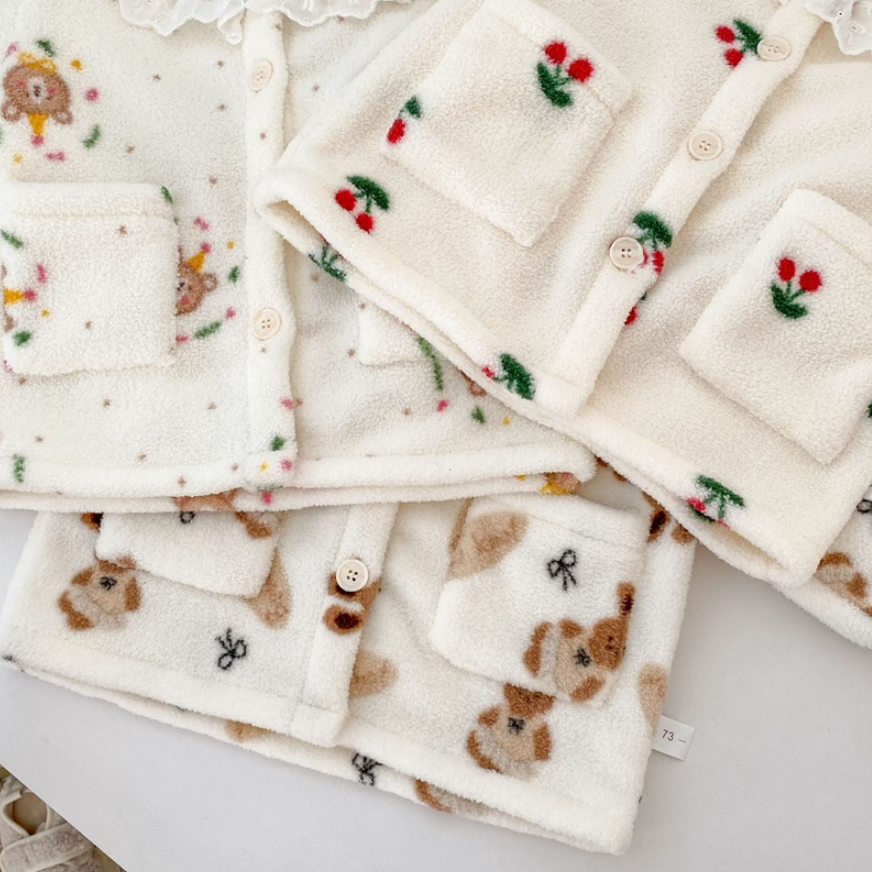 Fleece Button-Up Pajama Set (Baby/Toddler/Kids)