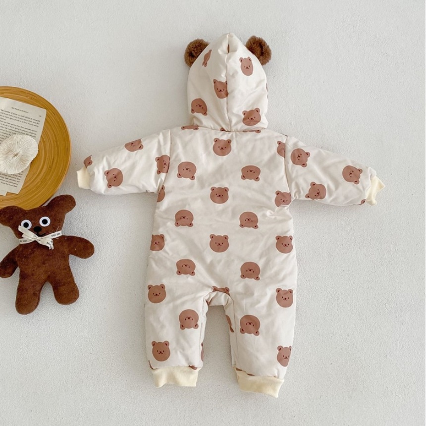 Cozy Padded Teddy Face Romper (Baby/Toddler)