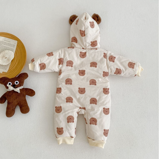 Cozy Padded Teddy Face Romper (Baby/Toddler)