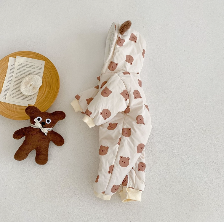 Cozy Padded Teddy Face Romper (Baby/Toddler)