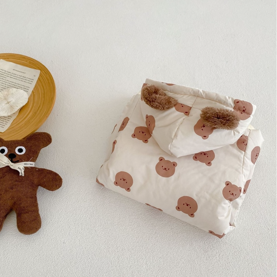 Cozy Padded Teddy Face Romper (Baby/Toddler)