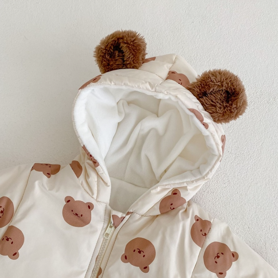 Cozy Padded Teddy Face Romper (Baby/Toddler)