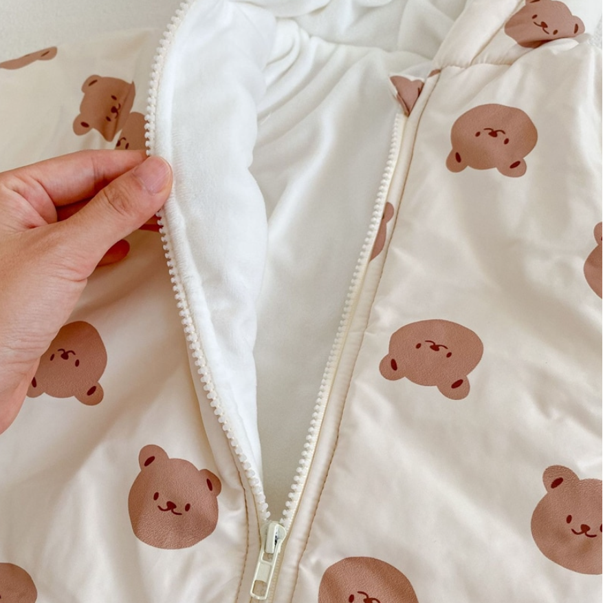 Cozy Padded Teddy Face Romper (Baby/Toddler)