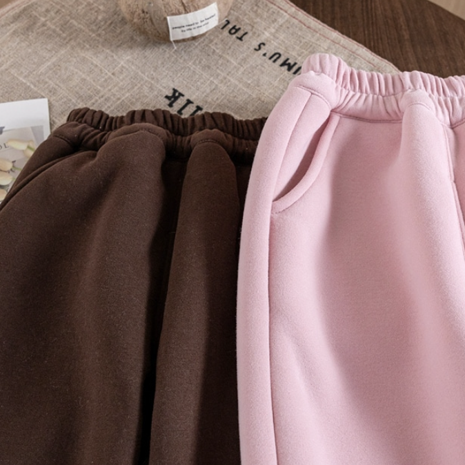 Cozy Rabbit Knee Patch Fleece Pants (Kids/Toddler)