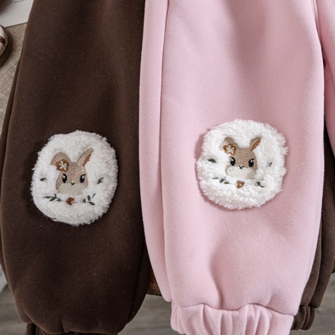 Cozy Rabbit Knee Patch Fleece Pants (Kids/Toddler)