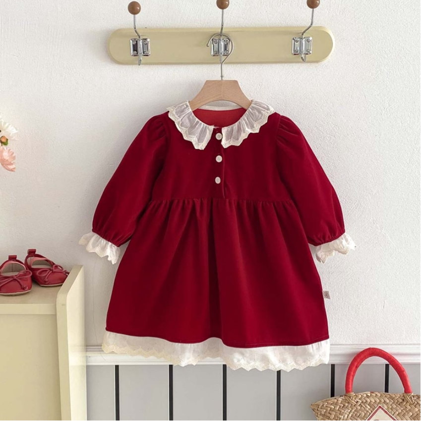 Elegant Ruby Lace Romper & Dress