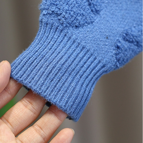 Textured Bear Appliqué Knit Sweater (Kids/Junior)