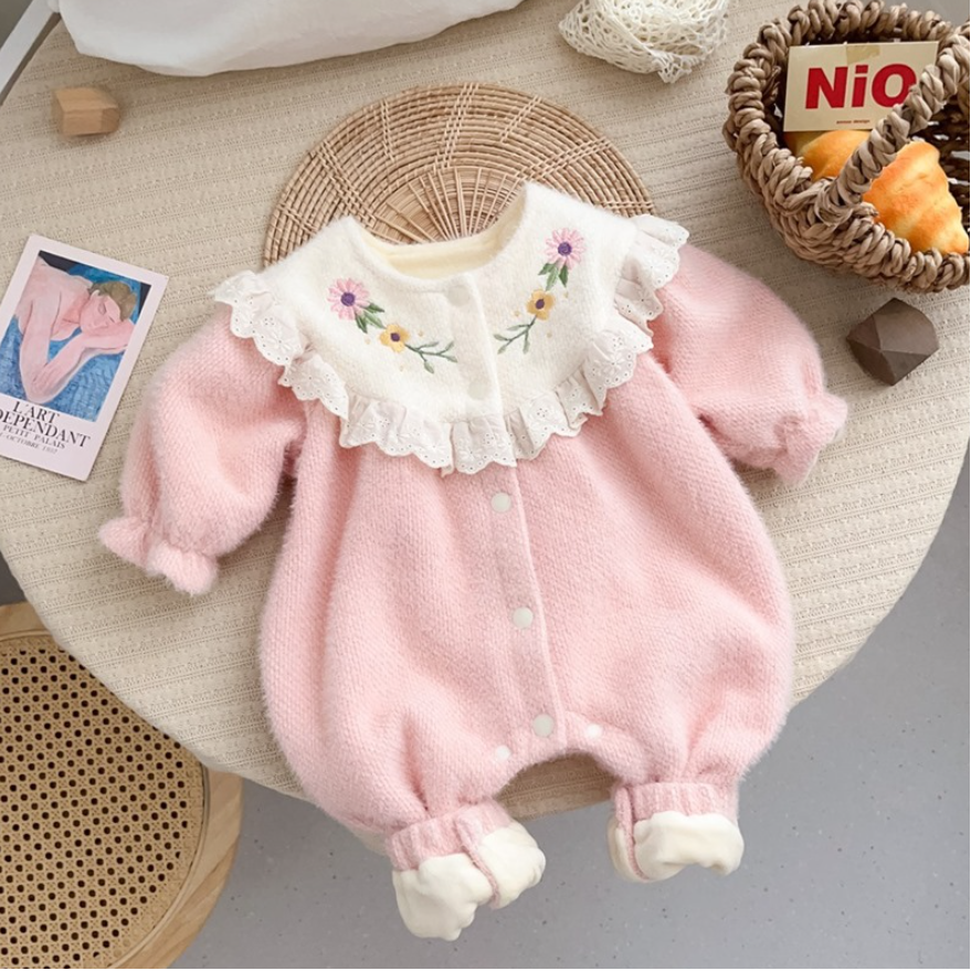 Delightful Snap Fleece Romper (Baby/Toddler)