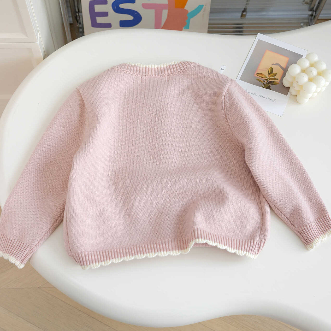 Embroidered Flower Pocket Cardigan