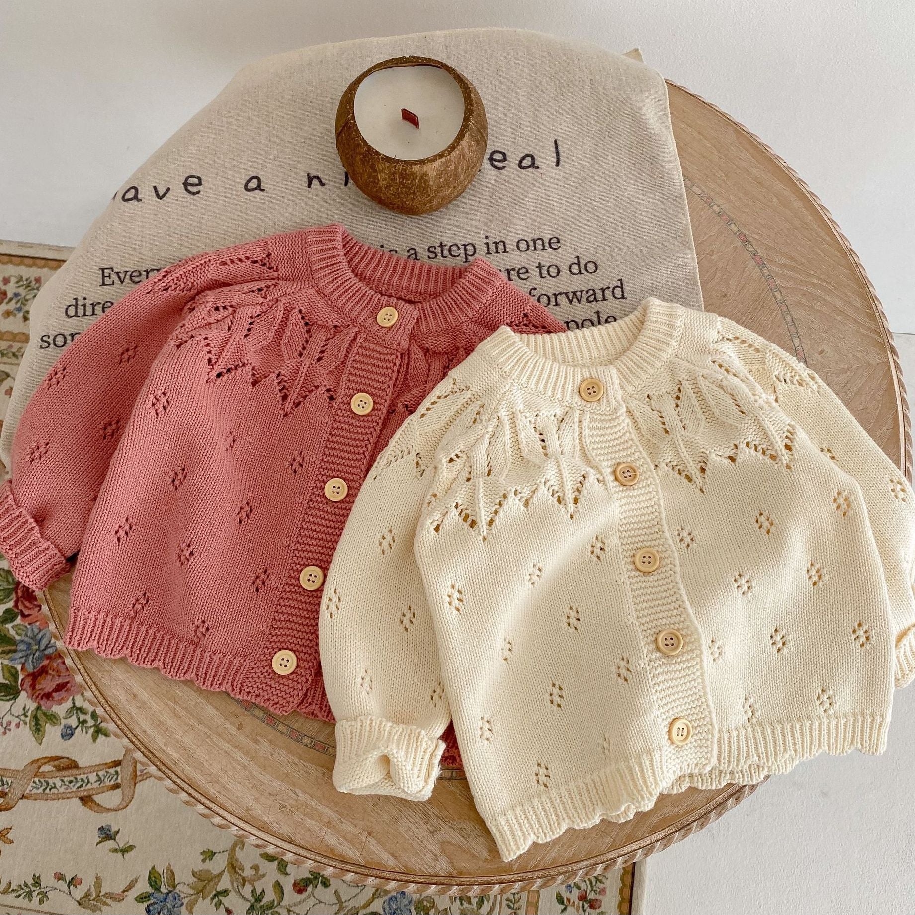 Delicate Diamond Knit Cardigan