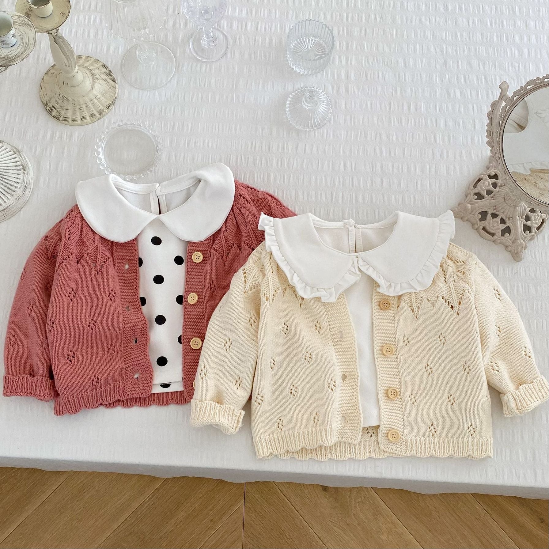 Delicate Diamond Knit Cardigan