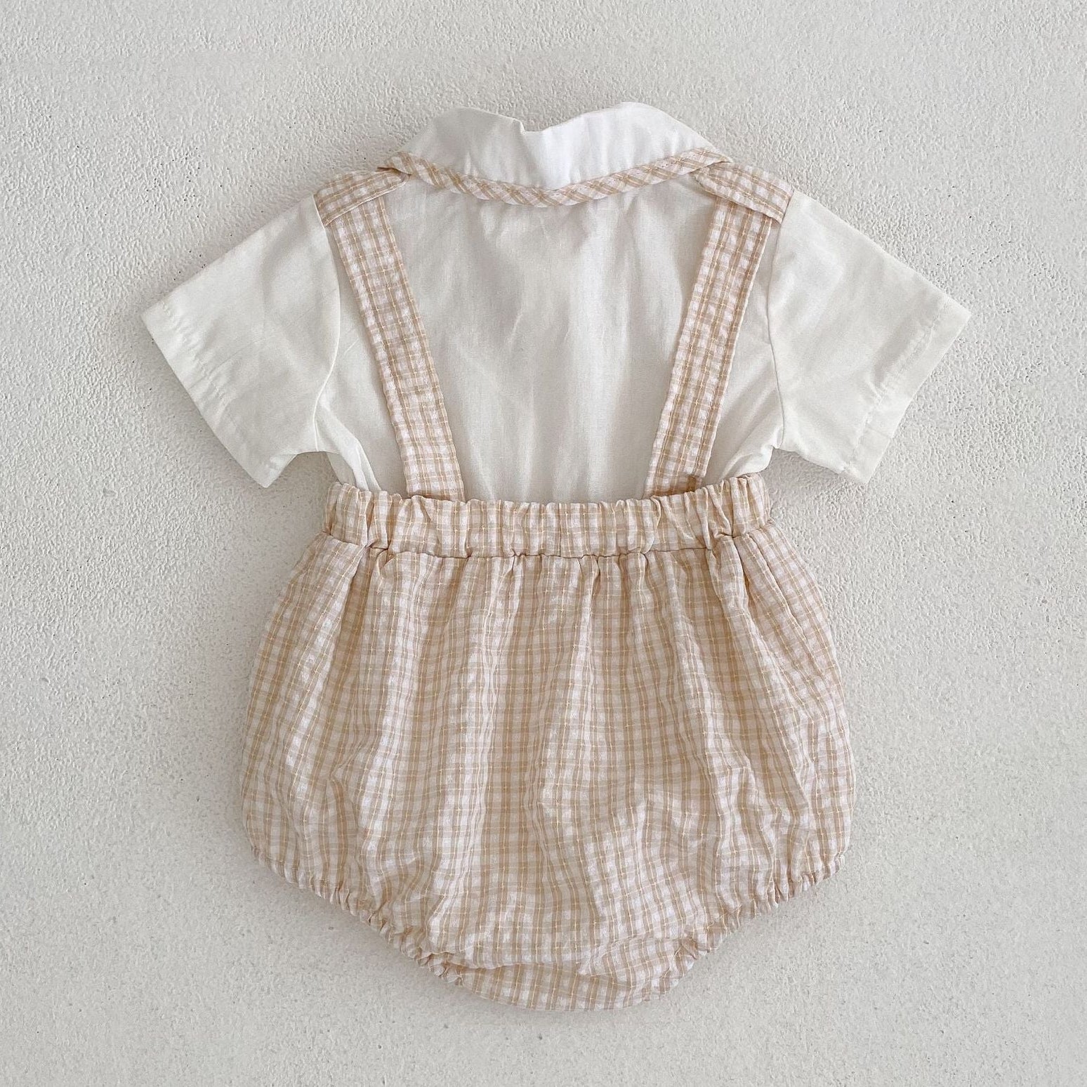 Dapper Check Bowtie Romper