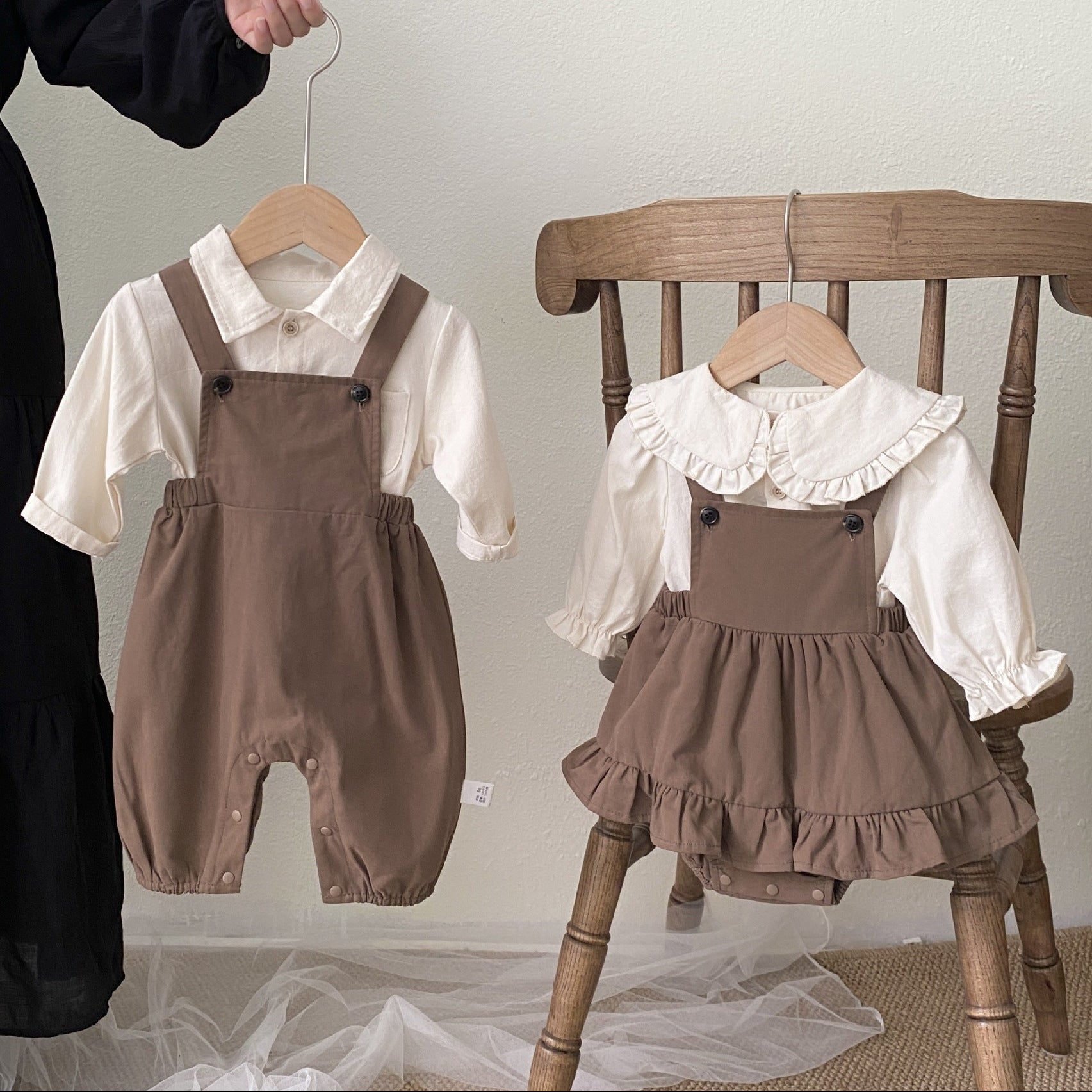 Classic Ruffle Overall Set (Dress & Trousers)