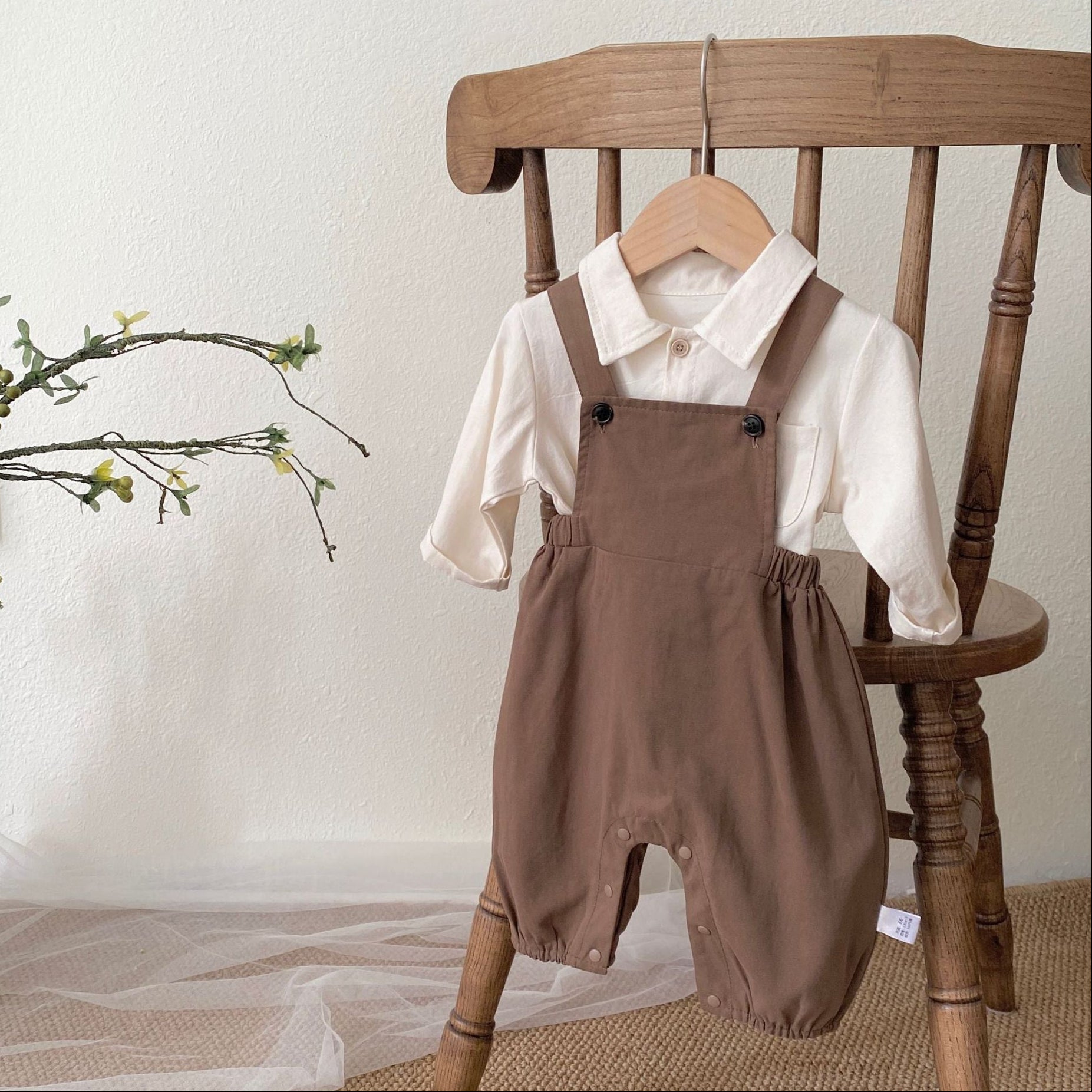 Classic Ruffle Overall Set (Dress & Trousers)